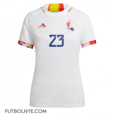 Camiseta Bélgica Michy Batshuayi #23 Visitante Equipación para mujer Mundial 2022 manga corta